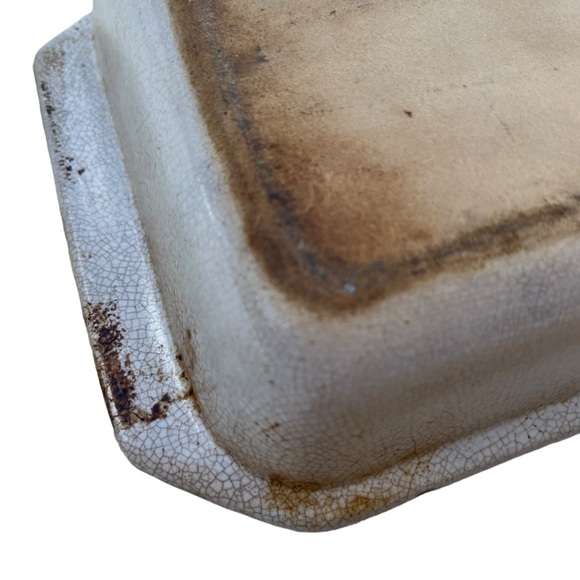 Vintage Midcentury Modern Bennington Pottery Lidded Casserole Dish, Rectangular - Picture 9 of 11